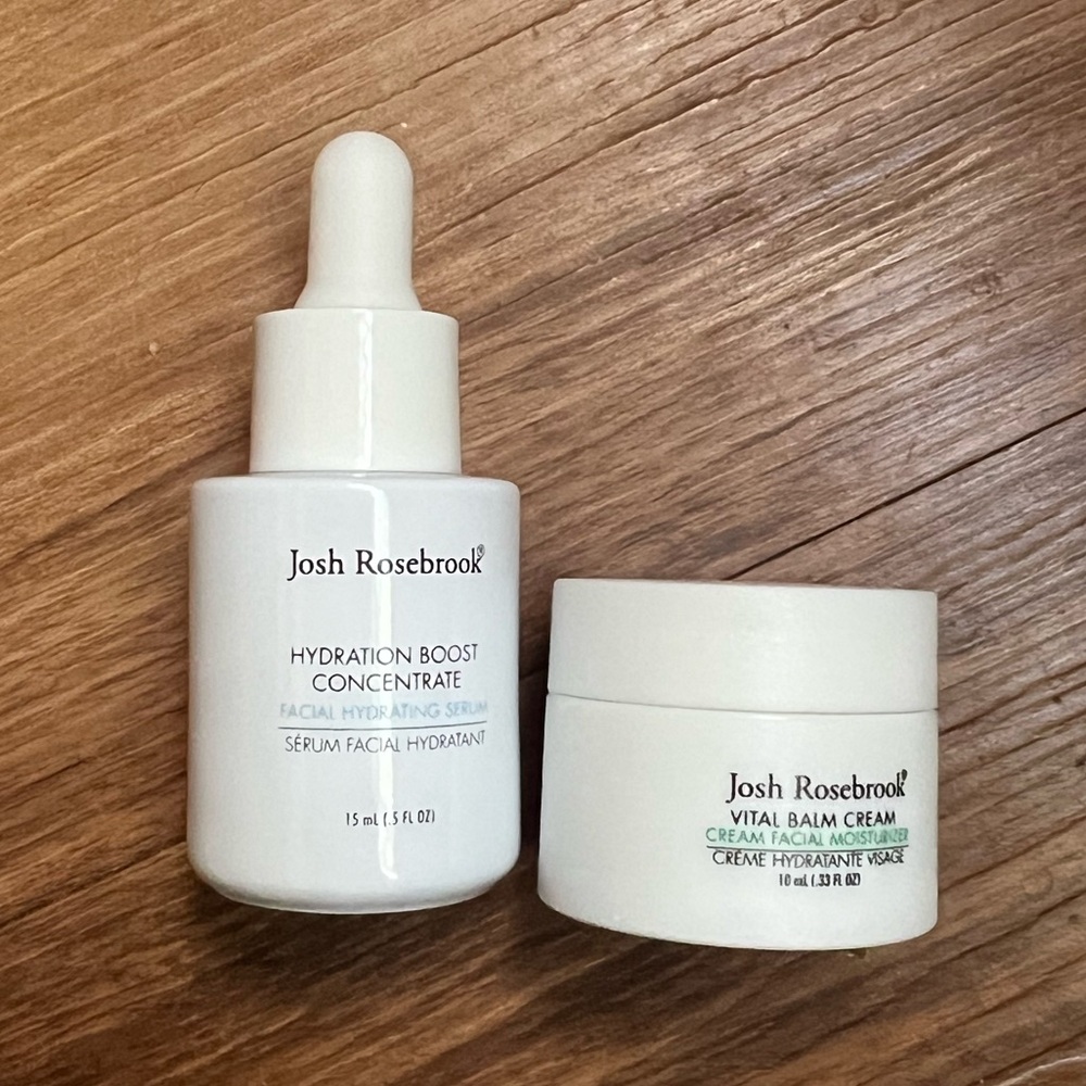 Josh Rosebrook Hydration Boost Concentrate and Vital Balm Cream - travel sizes